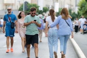 People walking